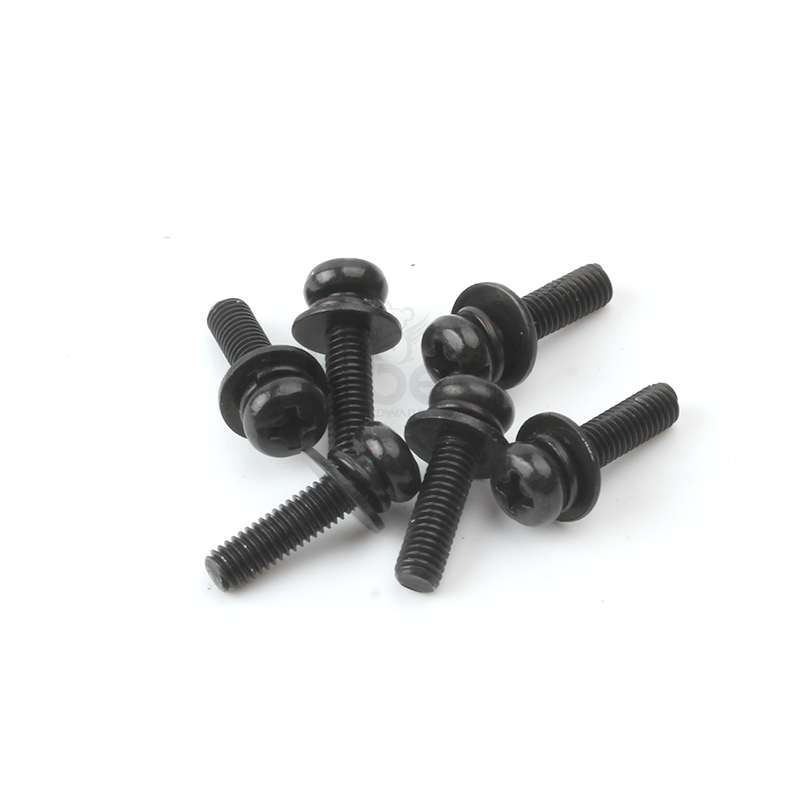 黑鋅鎳合金十字槽帶平彈墊組合螺釘GB9074.4N