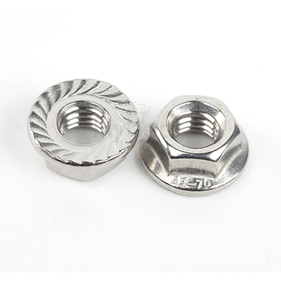 304不銹鋼A2-70六角法蘭螺母帶齒DIN6923