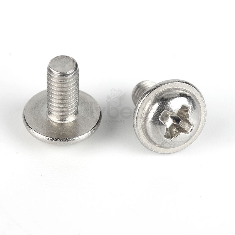 304不銹鋼十字盤(pán)頭凸緣螺釘DIN967