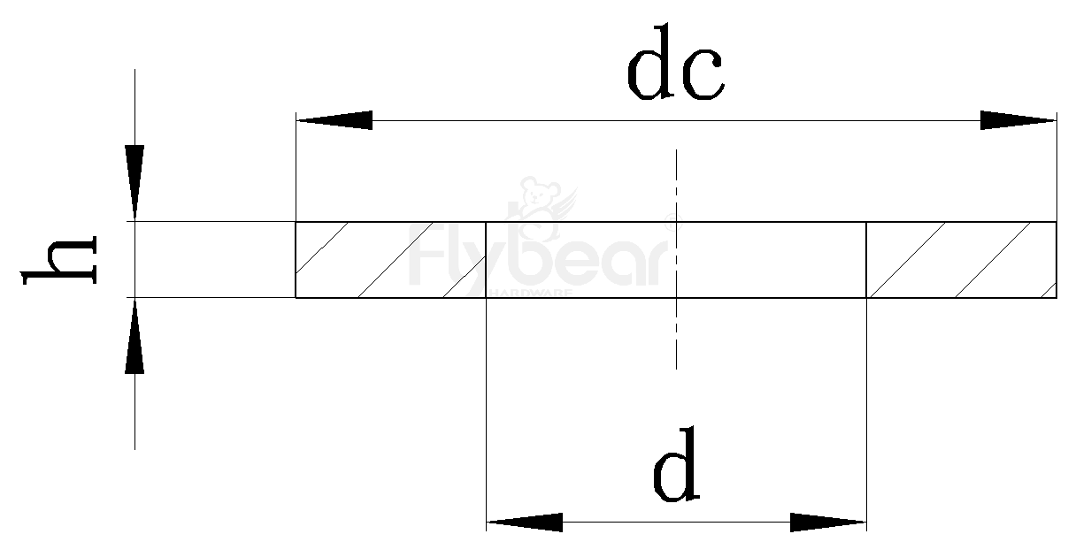 TA2鈦本色平墊圈A型GB97.1圖紙