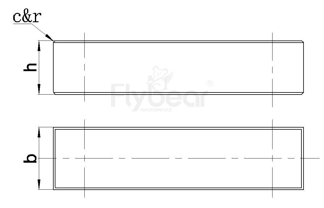 平鍵B型GB1096B圖紙