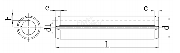 圓柱銷重型開槽圖紙