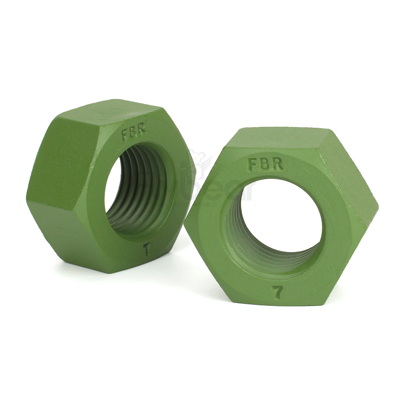 A194 GR.7合金鋼華福綠色鐵氟龍米制六角螺母ASMEB18.2.4.1M